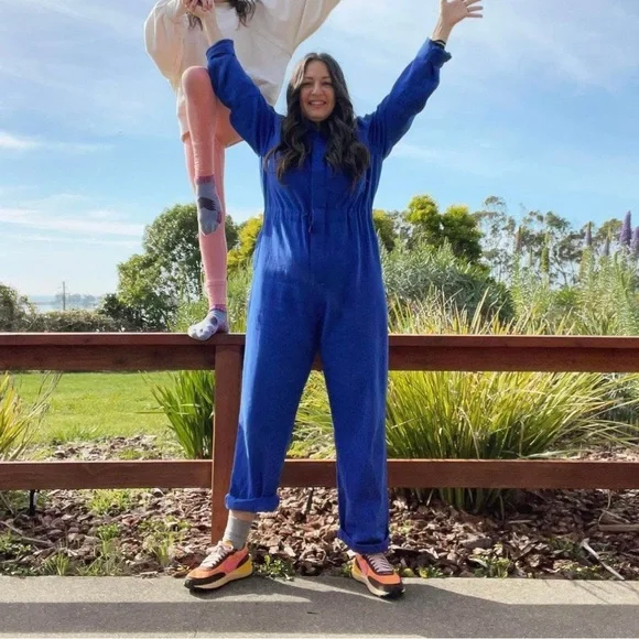 Unique Blue Herribone Workwear Overalls - Picture 1 of 10